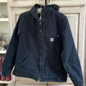 Carhartt black coat jacket sz M 8/10